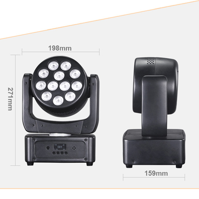 Projecteurs à tête mobile 12*8W LED, éclairage de scène RGBW, éclairage DJ DMX 512, activation sonore pour événements, soirées, mariages, églises, spectacles de groupes de musique live