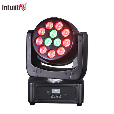 Projecteurs à tête mobile 12*8W RGBW LED, lumières de scène DMX512 Wash pour DJ, discothèque, KTV, mariage et fête.