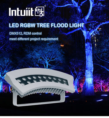 Projecteur LED 36W avec fonction de changement de couleur pour l'éclairage extérieur des arbres, corps de lampe en aluminium IP65, alimentation secteur