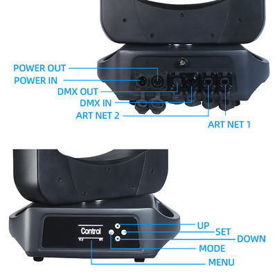 Projecteur asservi LED 200W IP66 avec 12+1 couleurs, contrôle DMX512/RDM pour théâtres, spectacles, mariages et clubs