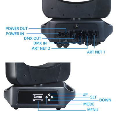 Nouveau modèle LED 200W avec huit roues de couleurs Effect Stage Light Beam Moving Head Light Dj Club Événement de scène