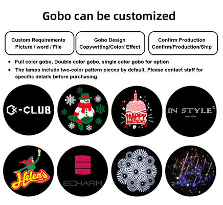 Conception du logo du projecteur Gobo LED 40W Lumière publicitaire