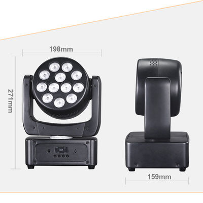 Fabrique de lampes de scène 12x8W RGBW LED Laveuse à tête mobile avec contrôle DMX512 activé par son