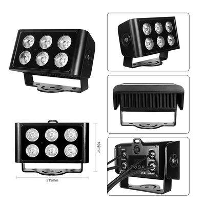 Éclairage d'inondation LED extérieur 6x5W RGBW 4in1 IP65 imperméable à l'eau DMX512 Architectural Wash Light Wall Washer pour la façade du jardin du bâtiment