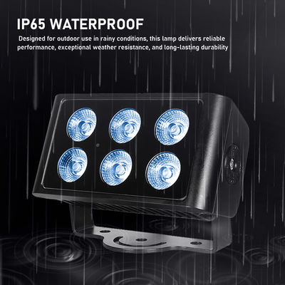 Éclairage d'inondation LED extérieur 6x5W RGBW 4in1 IP65 imperméable à l'eau DMX512 Architectural Wash Light Wall Washer pour la façade du jardin du bâtiment
