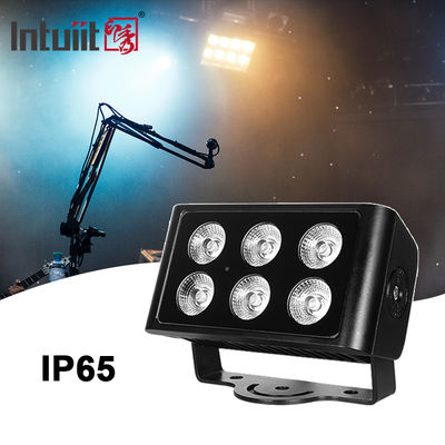 6x5W extérieur IP65 Carré DMX RGBW LED Flood Light Pour la façade du bâtiment LED Wall Washer Flood Light