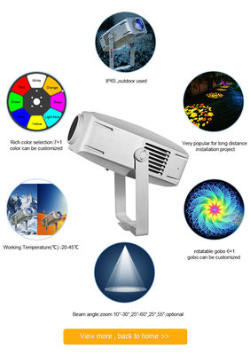 200W LED Customized Logo Gobo Projector Light IP65 Waterproof Rotating Led Logo Projector Light for Outdoor