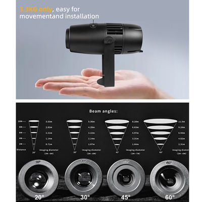 Projecteur Gobo extérieur personnalisé pour enseigne de magasin IP65 étanche à l'eau, LED 60W, pour projection au sol