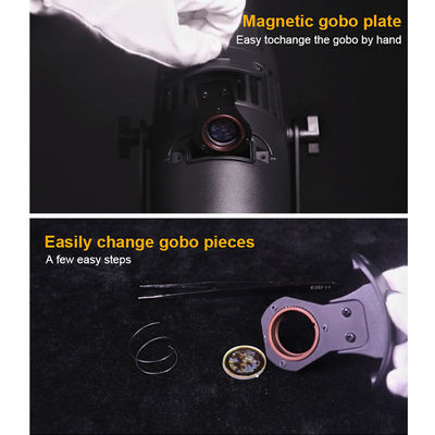 LED 60W à l'extérieur imperméable à l'eau Ip65 Halloween Noël Led Mariage Gobo rotatif projecteur Logo personnalisé Panneaux publicitaires lumière