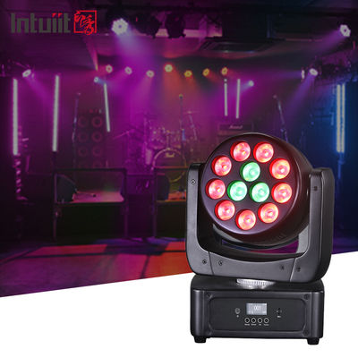 Projecteur à tête mobile LED 12x8W, lumières de scène RVBW avec activation sonore pour discothèque, club, fête, spectacles de lumière