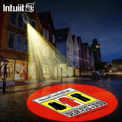 LED 60W à l'extérieur imperméable à l'eau Ip65 Halloween Noël Led Mariage Gobo rotatif projecteur Logo personnalisé Panneaux publicitaires lumière