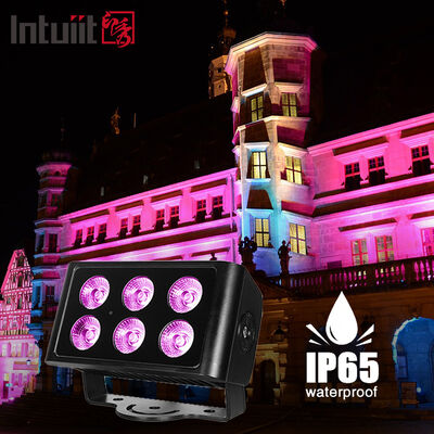 Projecteurs LED d'extérieur 6x5W RGBW 4en1 Wash City Color DMX512/Contrôle automatique pour DJ Discothèque Soirée Club