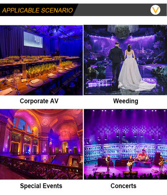 Lumière de lavage à LED 12x20W RGBWA-UV 6 en 1 Lumière de scène à LED à par plat pour les fêtes de mariage Disco Performance Bar Event Danse