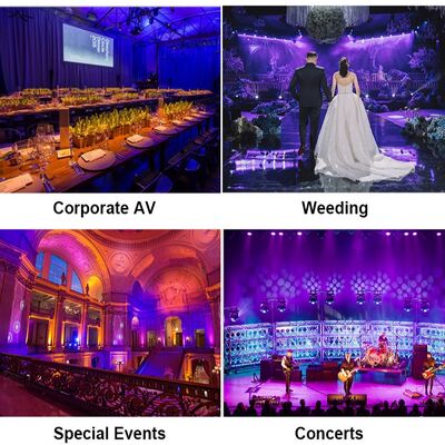 Lumière LED étanche IP65 professionnelle 12x20W RGBWA+UV 6in1 DMX512 Lumière de lavage de scène pour mariage en plein air Événement DJ Disco