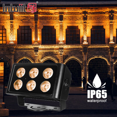 Lumière de scène Rgbw Lumière de projecteur extérieure LED Inondation 6x5W Lumière de lave-vaisselle LED imperméable
