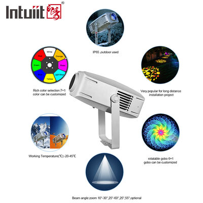 Projecteur Gobo LED 400W IP65 Extérieur DMX512 Motif Personnalisé pour Bâtiments, Publicité et Événements