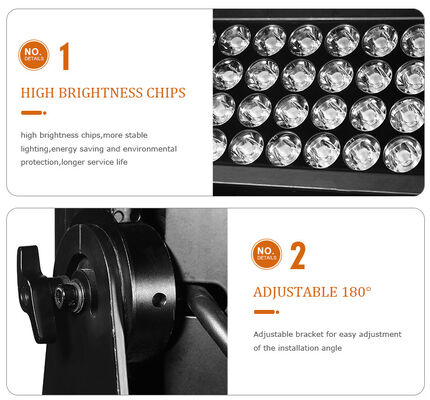 Projecteur LED RGBW 4 en 1 haute puissance 1500W pour fêtes de mariage et architectures paysagères