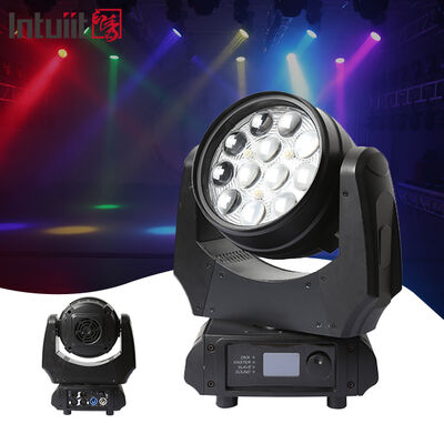 5-60 degrés Zoom LED en mouvement de la tête de lavage 12x10W RGBW 4 en 1 Mini stage lumière haute luminosité DMX contrôle pour un événement de spectacle professionnel