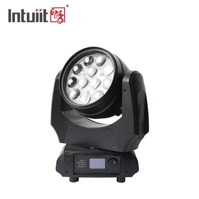 5-60 degrés Zoom LED en mouvement de la tête de lavage 12x10W RGBW 4 en 1 Mini stage lumière haute luminosité DMX contrôle pour un événement de spectacle professionnel