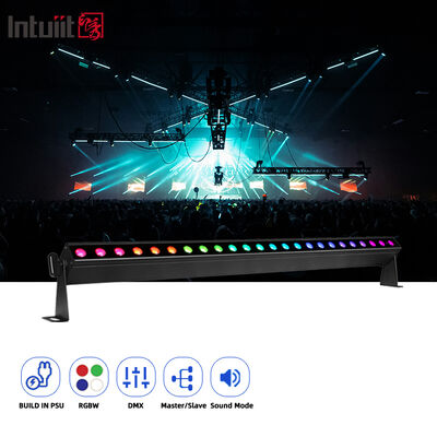 Lumière de lave-vaisselle LED intérieure 24x2W RGBW DMX512 Son éclairage de barre de scène active IP20 Lumière de lavage linéaire pour la décoration intérieure architecturale