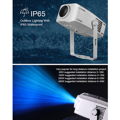 Projecteur d'effet d'onde d'eau IP65 extérieur | LED RGBW, options de 60W à 400W, DMX512, lumière ondulatoire mobile pour façades, jardins
