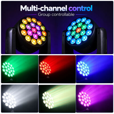 19x8w Rgbw 4in1 Lumière de lavage de tête mobile