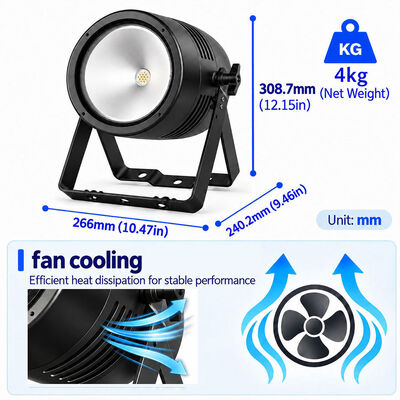 IP65 200W RGBL LED Par Light Outdoor Waterproof Aluminum Alloy Stage Wash Light DMX512 Professional Rental DJ Wedding