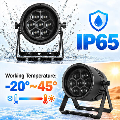IP65 Waterproof Bee Eye 4 to 41 Degree Zoom Parcan 7x40W RGBL 4IN1 LED Wash Stage Par Light with LED Ring