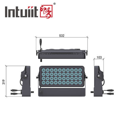 400W extérieur IP65 imperméable à l'eau Cité Couleur 40x10W RGBW 4in1 LED Wall Wash Light