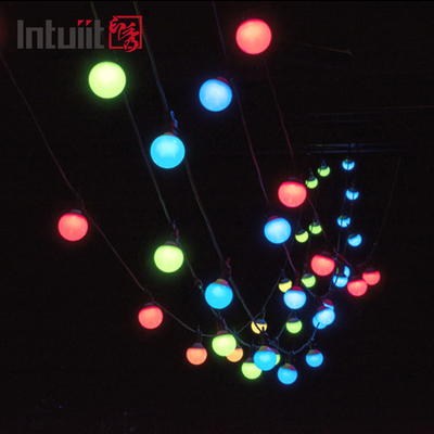 Lumières de Noël changeantes de lampe de décoration d'arbre de couleur futée de dmx de la ficelle RGBW d'IP54 1x1.8W 5050 LED