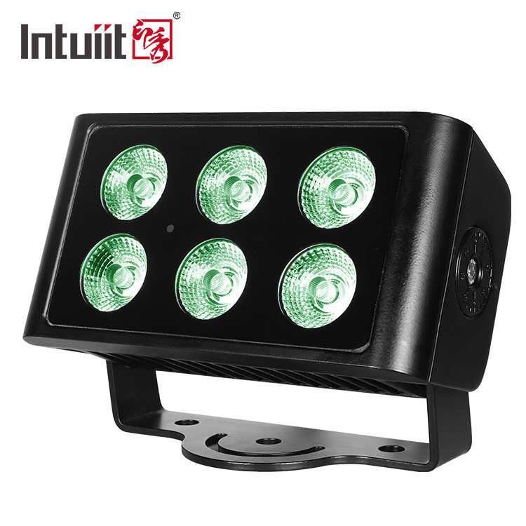 Lumières d'inondation extérieures d'étape de LED 6Pcs*5W RGBW 4 dans 1 contrôle du joint DMX de mur de LED