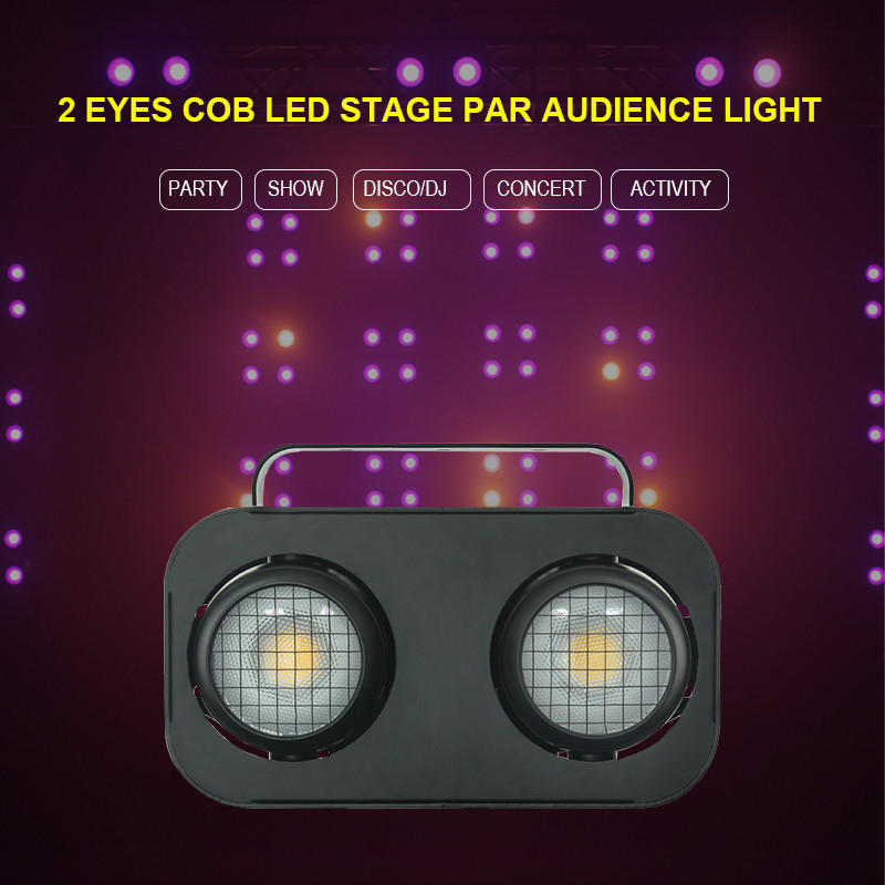 2 yeux 2*90W Dmx512 Contrôle de l'épissage du cob Le spectateur Effets aveugle Lumière de scène