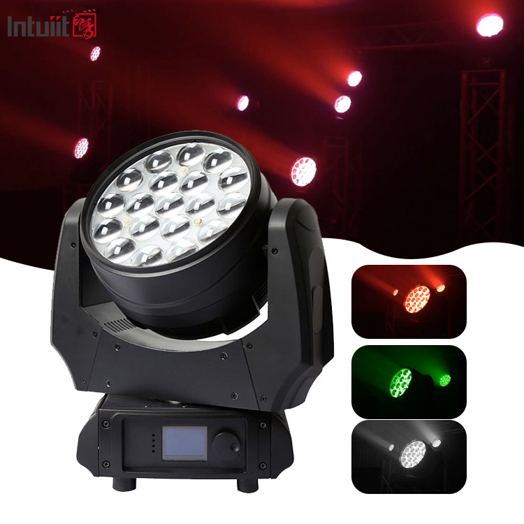 Lumière de tête mobile de lavage de haute qualité 19x10w 4in1 RGBW Led tête mobile pour partie de concert