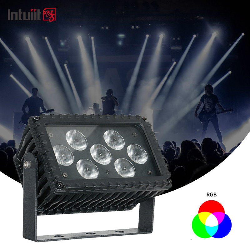 7x3W RGBW LED extérieur 25 degrés angle de projection architecturale projecteur Façade lumière pour bâtiment