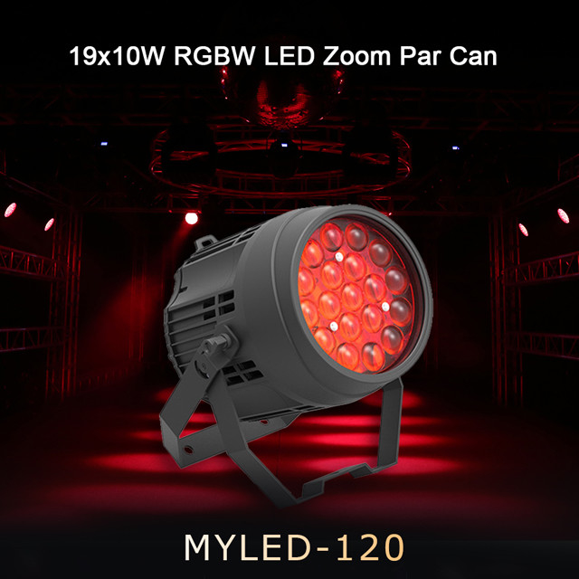 LED Par 19*10W RGBW 4in1 étanche DMX LED Par éclairage pour la fête ou la scène bar de nuit