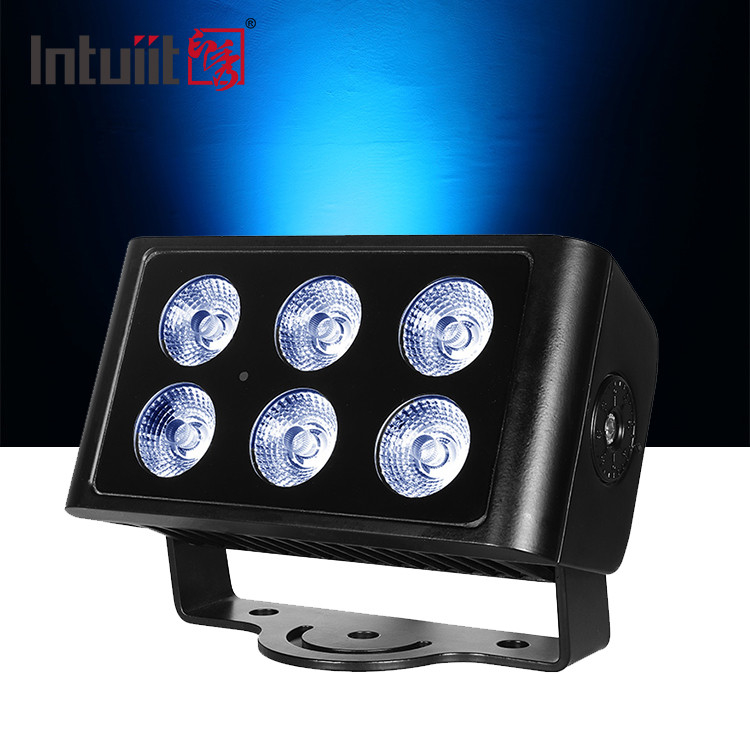 Éclairage extérieur de paysage architectural à LED de nouvelle conception Angle de faisceau étroit IP65 6*5W RGBW DMX512 projecteurs à LED