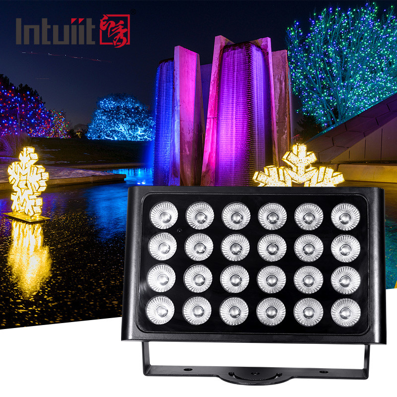 Nouveau design de l'extérieur de l'éclairage de paysage architectural LED Angle de faisceau étroit IP65 160W RGBW DMX512 projecteurs LED