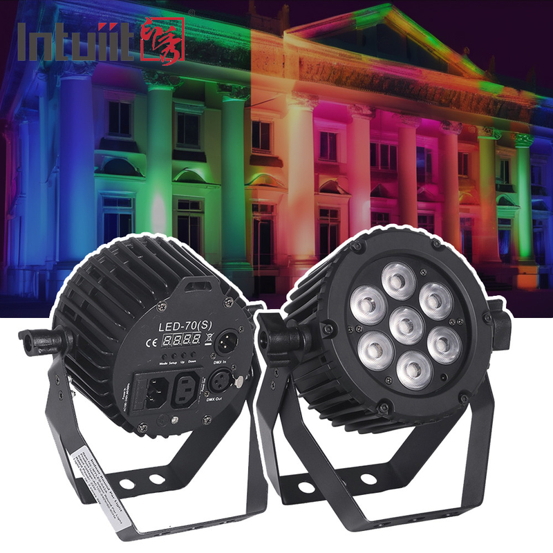 22W Lumières par LED en aluminium DMX 512 Club de fête Disco éclairage RGBW 3 en 1 LED Par peut lampes de scène
