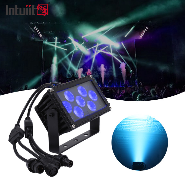 7x3W LED extérieur IP66 imperméable à l'eau 25 degrés fonte sous pression en aluminium projection architecturale projecteur lumière de façade
