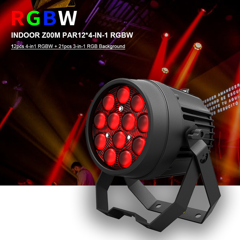Lumière LED en alliage d'aluminium 12x10W RGBW 4in1 DMX512 pour les discothèques