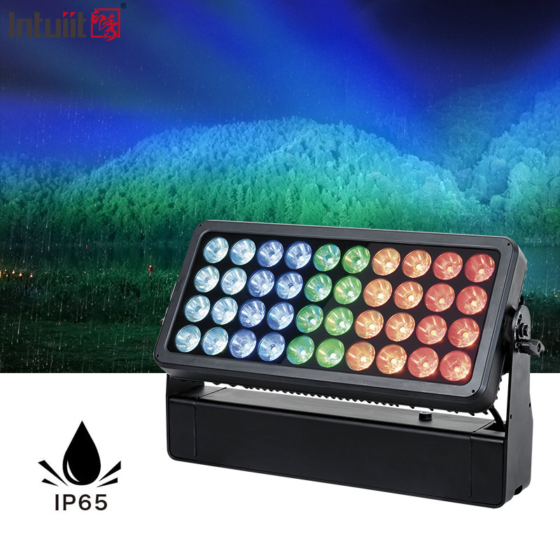 Édifice extérieur LED 40X10W 4in1 Pixel lave-murs anti-inondation IP65 résistant à l'eau ville de couleur