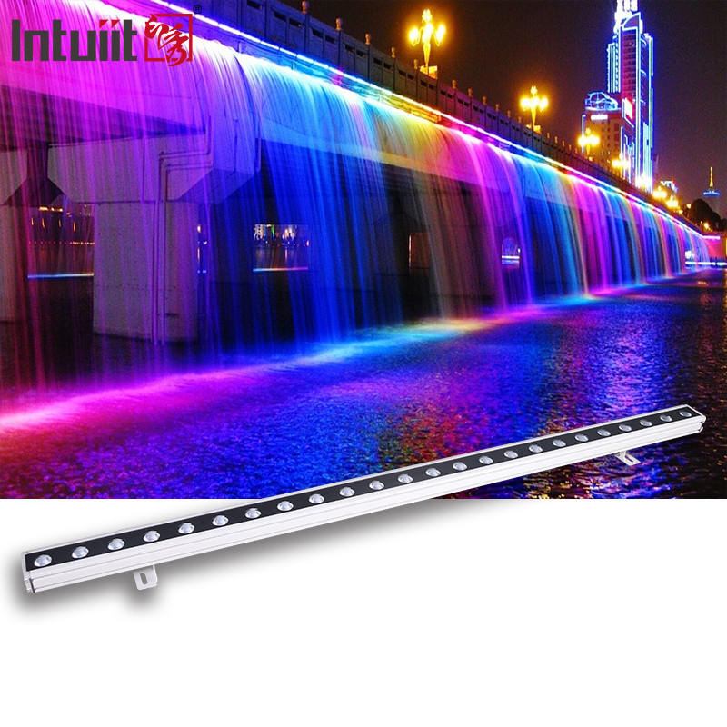 Le dmx 36w RVB léger linéaire extérieur de construction décoratif du projecteur d'allumage IP65 a mené le joint de mur