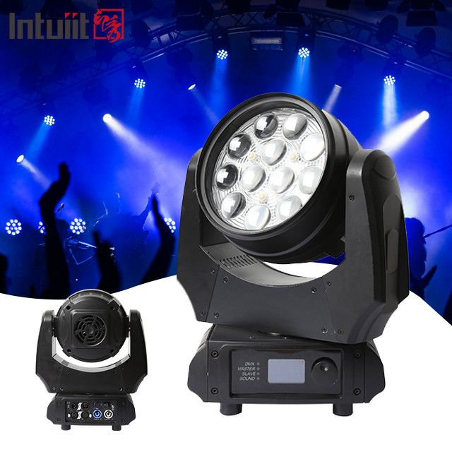 Led RGBW 4in1 lampes de scène tête mobile discothèque DJ Scène 12X10W LED lumière LED tête mobile lavage