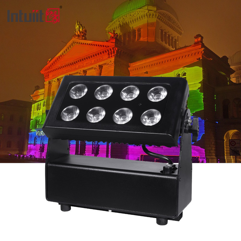 IP65 8x15w 4 en 1 LED ville couleur laveuse extérieure batterie lumière d'inondation pour parc à thème