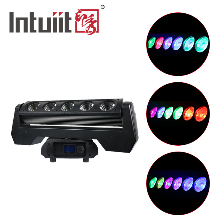 5x40W RGBW Tête mobile Lumière de barre tournante Éclairage professionnel de scène 4 en 1 Bar de scène de club Performance Tête mobile