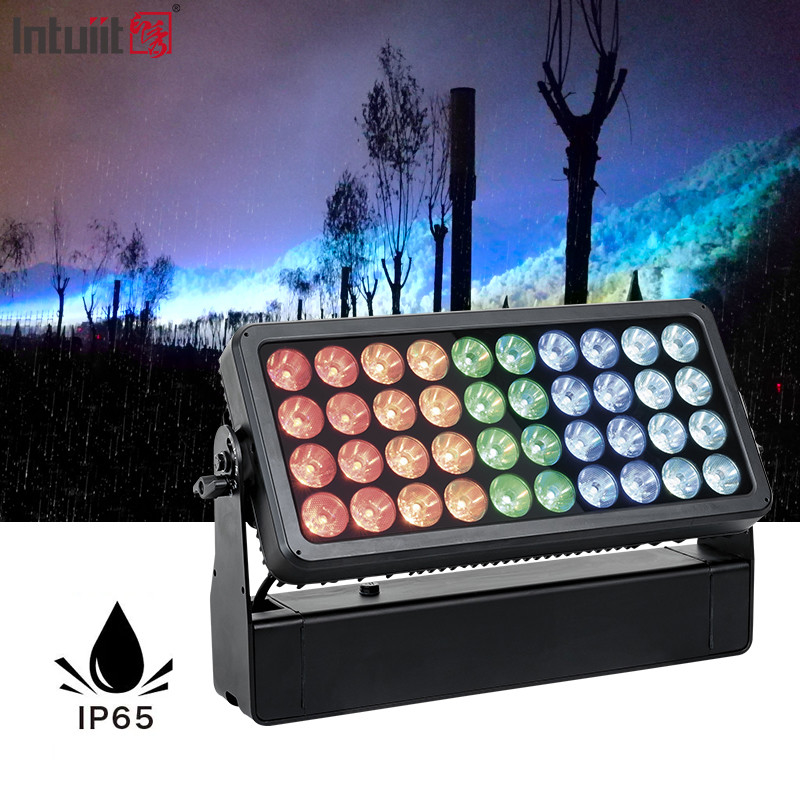 40X10W LEDS RGBW Lampes d'inondation pour bâtiments urbains Led Wall Light Extérieur décoratif Wall Washer Light