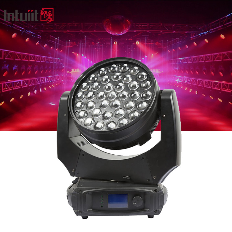 37x10W RGBW 4in1 Led Laver éclairage de scène DMX Professional Dj Lights 370W Zoom Bougeant la tête lumière pour la fête