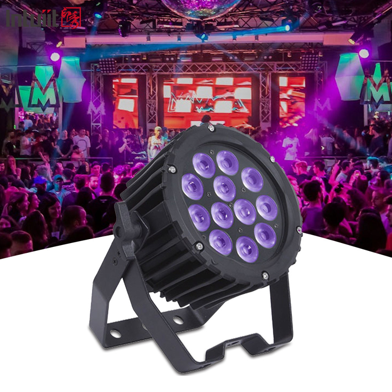 12 pièces professionnelles 4 en 1 12x3W LED Outdoor Par Can Light Éclairage de scène RGBW Alliage d'aluminium DJ Lave-par