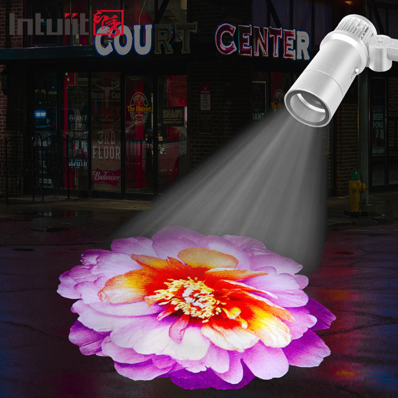 Personnalisé 60W IP65 LED Gobo Logo Projecteur Éclairage publicitaire d'extérieur imperméable à l'eau avec corps en aluminium