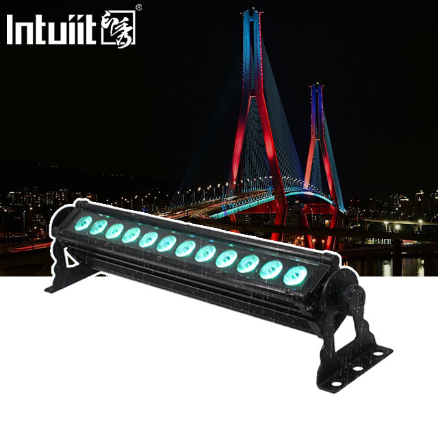 Lumière extérieure à l'épreuve de l'eau et au paysage, LED, laveuse murale DMX 12X3W, lampe linéaire RGB